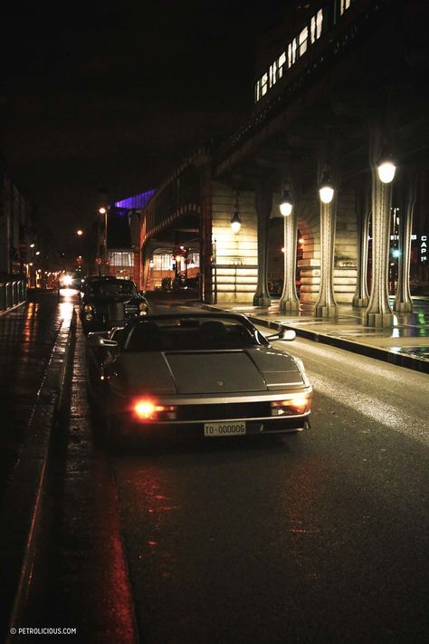 Ferrari Testarossa Wallpaper, Testarossa Wallpaper, Porsche At Night, Testarossa Ferrari, Mercedes Supercar, Car Mclaren, Night In Paris, Audi Car, Ferrari Enzo