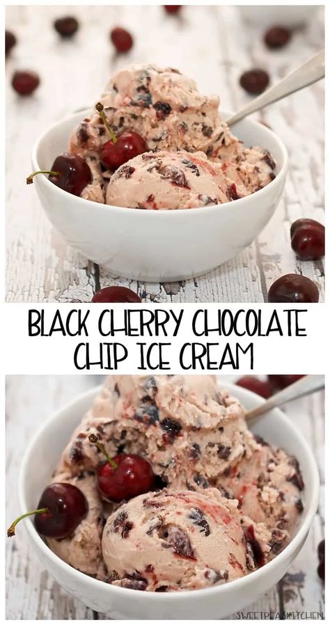 Chocolate Cherry Ice Cream Recipe, Black Cherry Ice Cream Homemade, Black Cherry Ice Cream Recipe, Cherry Chocolate Chip Ice Cream, Black Cherry Ice Cream, Cherry Ice Cream Recipe, Chocolate Cherry Ice Cream, Homemade Ice Cream Recipes Machine, Ice Cream Recipes Machine