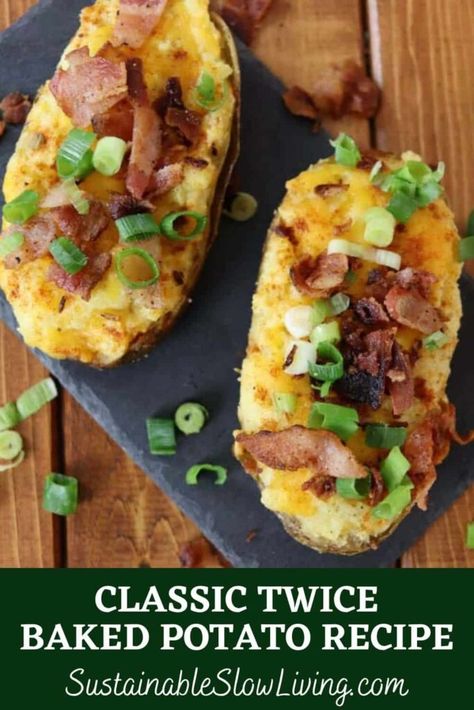 Best Twice Baked Potatoes, Potatoe Skins Recipe, Baked Potato Skins, Twice Baked Potato, Best Side Dish, Potato Filling, Best Macaroni Salad, Creamed Onions, Cheesy Potato