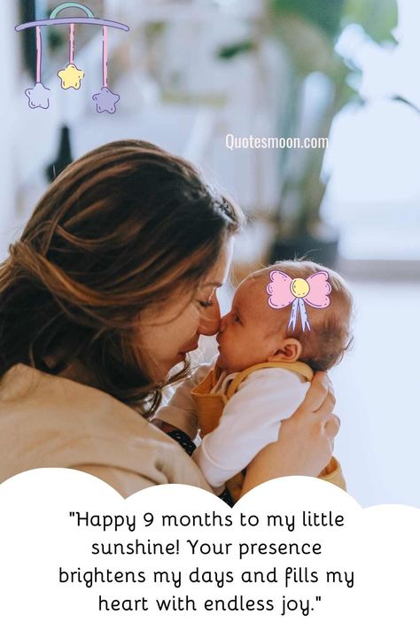 80 Happy 9 Months Baby Quotes For Instagram - Quotesmoon 1st Month Milestone Ideas, Message To Son From Mom, Happy 9 Months Baby Quotes, Happy 4 Months Baby Quotes, Baby Girl Captions Instagram, One Month Baby Quotes, Milestones Quotes, Happy Baby Quotes, Baby Girl Wishes