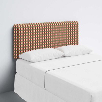 This upholstered headboard offers a modern, minimalist vibe we love. Designed with simple lines and soft linen upholstery, it offers a cozy elegance that easily transforms the look of your bed or guest room. The frame is handcrafted from solid and engineered wood and upholstered in the bold or neutral hue of your choice. Basically, this headboard is easy to pair with just about any color palette. Plus, it's easy to attach to the metal bed frame of your choice. | AllModern Cinta Upholstered Panel Quilt As A Headboard, Quilt Headboard, Fabric Headboard Bedroom, Bedroom Bed Frame, Patterned Headboard, Plywood Headboard, Headboard Inspiration, Beautiful Headboards, Colorful Headboard