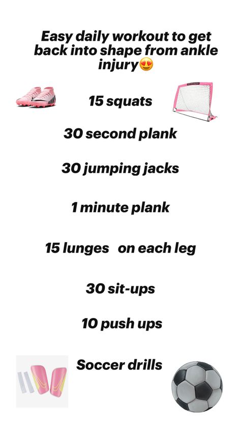 Soccer Leg Workout At Home, Soccer Workouts At Home, Soccer Diet, Workouts Soccer, Easy Daily Workouts, Soccer Workout, Soccer Training Workout, Agility Workouts, Soccer Training Drills