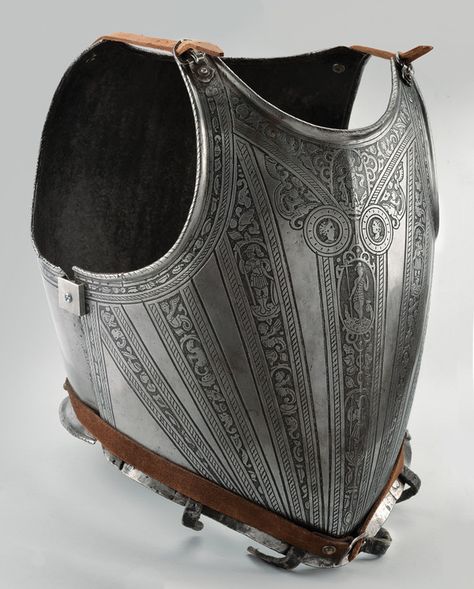 An important breast- and back-plate with Medici coat of arms dating: last quarter of the 16th Cen Armor Outfit, Dnd Druid, Breast Plate, Armor Drawing, Giorgio Vasari, Armor Plate, Fantasy Props, Knight Armor, Medieval Armor