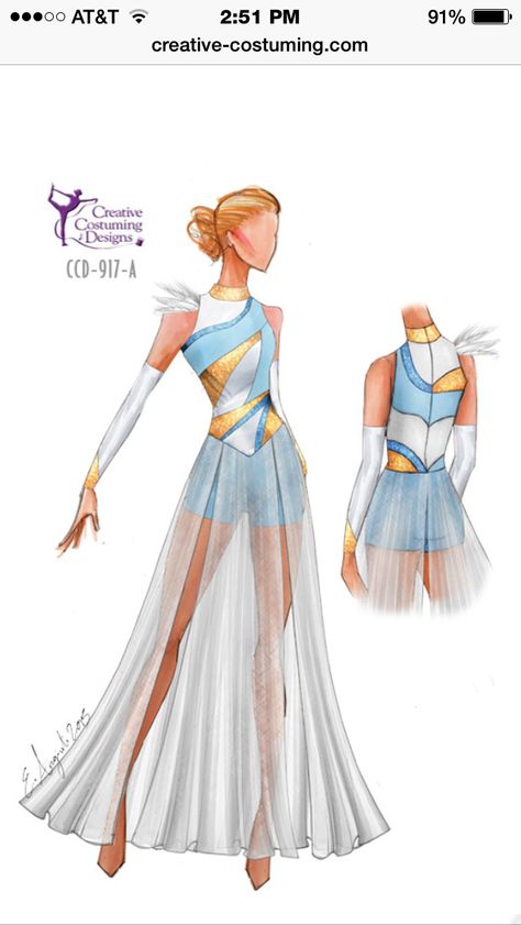 Creative costuming Cute Color Guard Uniforms, Winter Guard Uniforms, March Past Uniform Ideas, Color Guard Designs, Colorguard Uniforms Dresses, Color Guard Uniforms Marching Bands, Colorguard Costume, Winterguard Uniforms, Air Costume