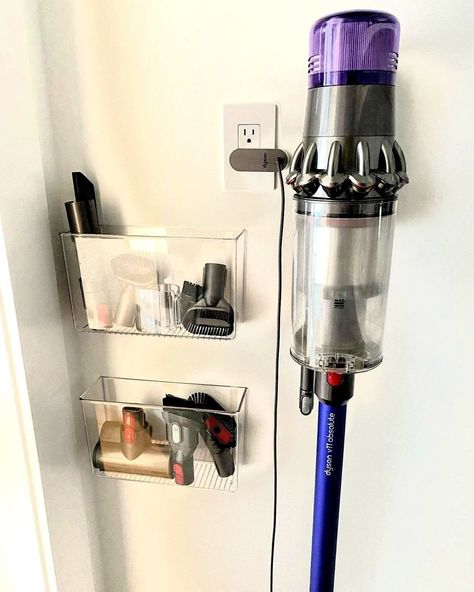 mDesign on Instagram: “Do you like this idea for storing vacuum attachments by @dwell.organized ? Because we kind of love it. 😍 Whether you're limited on space…” Storing Vacuum, Cleaning Closet Organization, Airing Cupboard, House Organisation, Vacuum Storage, Cleaning Closet, Bathroom Storage Organization, Home Organisation, Laundry Room Makeover