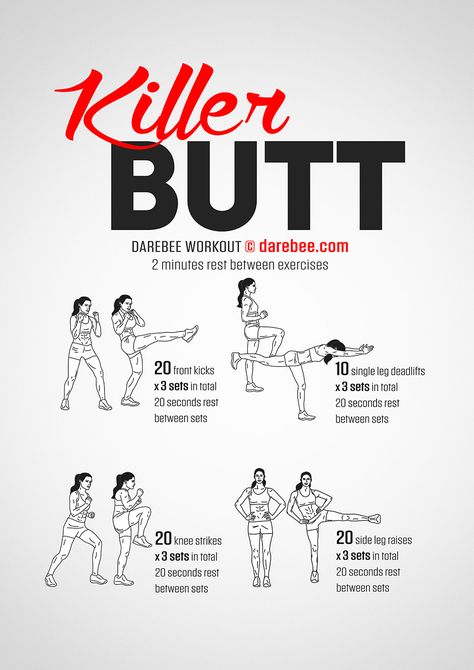 Killer Butt Workout Darebee Workout, Freshman 15, Band Workouts, Cheer Workouts, Summer Bod, Fitness Routines, Exercise Routines, Trening Fitness, Body Workout Plan