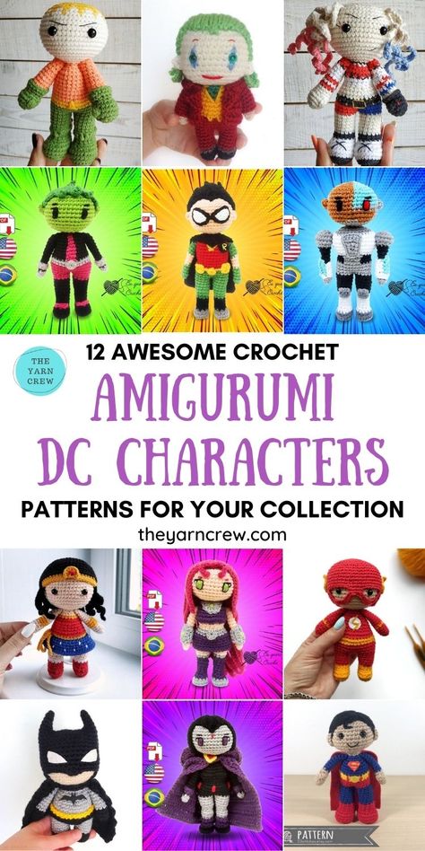 Geeky Crochet Patterns, Superhero Dolls, 100 Crochet Stitches, Awesome Crochet, Womens Crochet Patterns, Pixel Crochet, Crochet Supplies, Book Pins, Crochet Amigurumi Free