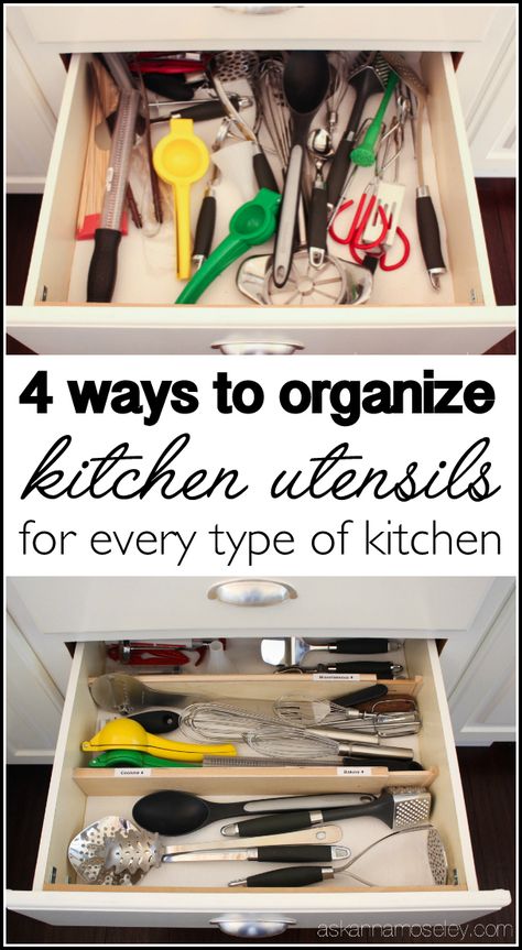 How to organize your utensils in 30 minutes or less | Ask Anna Kitchen Utensil Organization Ideas, Kitchen Utensils Organization, Organize Kitchen Utensils, Utensils Organization Ideas, Kitchen Organization Utensils, Kitchen Utensil Drawer, House Is A Mess, Utensil Drawer Organization, Organize Kitchen