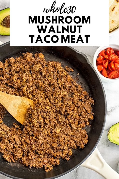 Vegan Taco Meat Recipe, Vegan Filling, Walnut Taco Meat, Vegan Tacos Meat, Vegan Meat Recipe, Healthy Taco, Taco Filling, Plant Based Diet Meal Plan, Taco Meat Recipes