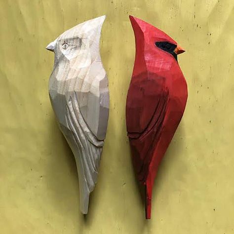 Simple Wood Carving Patterns, Simple Whittling Projects, Wood Carving Simple, Sculpture Dremel, Bird Carving Patterns, Whittling Patterns, Wood Carving Art Sculpture, Carved Wooden Animals, Dremel Crafts