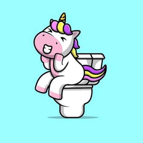 Toilet Cartoon, Unicorn Pony, Unicorn Poop, Business Stationary, Vector Icons Illustration, Dog Logo, Jokes For Kids, Modern Business Cards, Cartoon Jokes