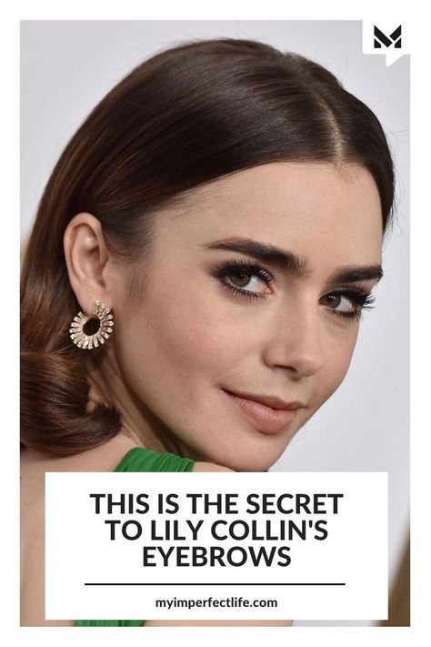 Emily In Paris Hair Color, Eyebrow Natural Look, Emily In Paris Makeup, Emily In Paris Hair, Lily Collins Brown Hair, Lily Collins Eyebrows Natural, Lily Collins Brows, Lily Collins Eyebrows Shape, Lilly Collins Makeup Emily In Paris