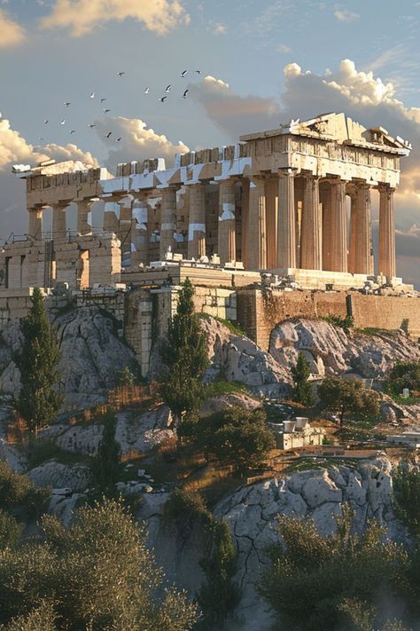 Discover Ancient Greece at the Acropolis 🇬🇷✨ Explore the ancient ruins of the Acropolis in Athens, home to the Parthenon and other historic structures. Immerse yourself in Greek history and mythology as you walk among these timeless monuments. 🏛️🏺 #Acropolis #GreeceTravel #HistoricSites #TravelInspiration Ruins, Ancient Greek Civilization, Odyssey Of The Mind, Acropolis Greece, Greek Civilization, Acropolis Of Athens, The Parthenon, Athens Acropolis, Top Places To Travel