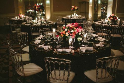 Candlelit Tables, Black Tablecloth Wedding, Black Wedding Table, Black Round Table, Round Wedding Tables, Black Charger, Round Table Decor, Planner Board, Wedding Table Linens