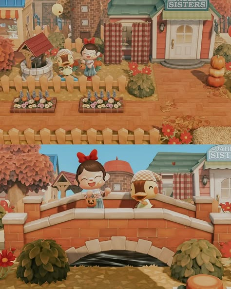 Animal Crossing Small Town, Farm Acnh, Fall Acnh, Autumn Castle, Acnh Autumn, Autumn Cottagecore, Cosy Decor, Game Photography, Acnh Cottagecore