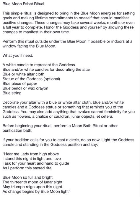 Blue Moon Prayer, Blue Full Moon Ritual, Blue Moon Spells And Rituals, Full Blue Moon Ritual, Blue Moon Witchcraft, Super Blue Moon Ritual, Blue Moon Rituals, Moon Capricorn, Moon Date