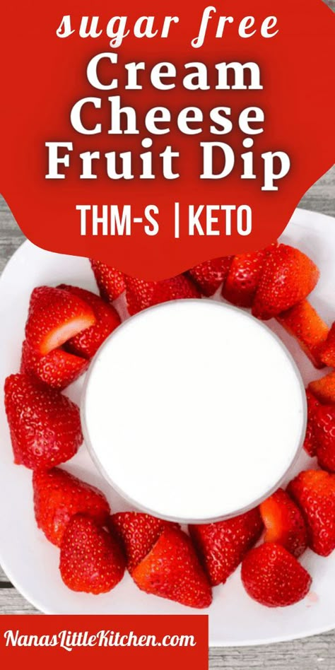 sugar free cream cheese dip Cream Cheese Dip Keto, Thm Dip Recipes, Healthy Cream Cheese Fruit Dip, Fruit Dip Keto, Keto Fruit Dip With Cream Cheese, Low Calorie Fruit Dip, Appetizers For Diabetics, Low Carb Fruit Dip, Keto Fruit Dip