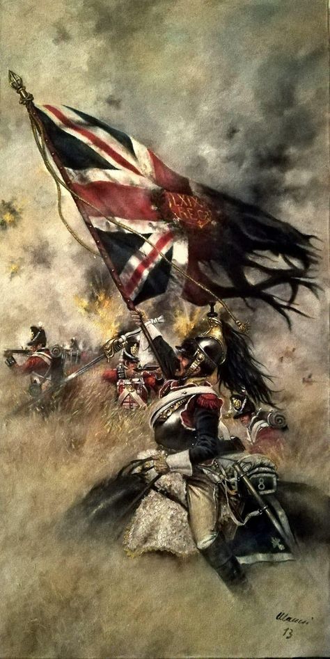 First French Empire, Benfica Wallpaper, Waterloo 1815, British Uniforms, Battle Of Waterloo, British Armed Forces, Military Artwork, Historical Painting, British Soldier