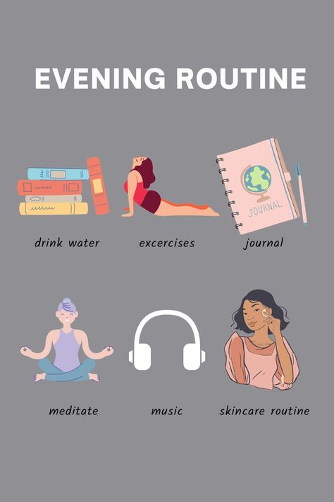 Evening Night Routine, Evening Skin Care Routine, Selfcare Routine, Night Routines, Evening Routines, Daily Routine Planner, House Facades, School Routine, Books To Read Nonfiction