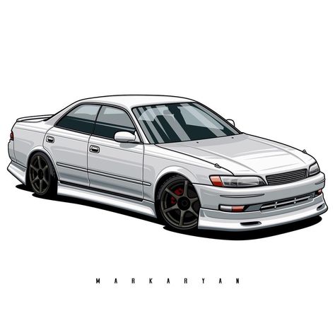 Oleg Markaryan on Instagram: “Toyota Mark2 JZX90. T-shirts, covers, stickers, posters - already available in store on #redbubble. Link in BIO. Order illustration of…” Oleg Markaryan, Order Illustration, Wallpapers Cars, Most Luxurious Car, Japanese Sports Cars, Paper Car, Jdm Wallpaper, Car Drawing, Cool Car Drawings