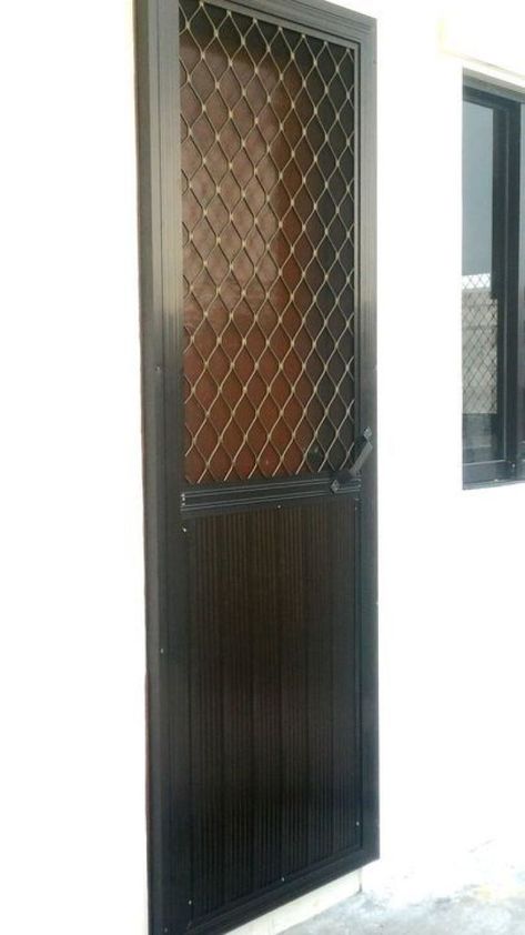 Modern Screen Door, Screen Door Design, Aluminium Door Design, Security Door Design, Metal Screen Doors, Aluminum Screen Doors, Mesh Screen Door, Aluminium Glass Door, Diy Screen Door