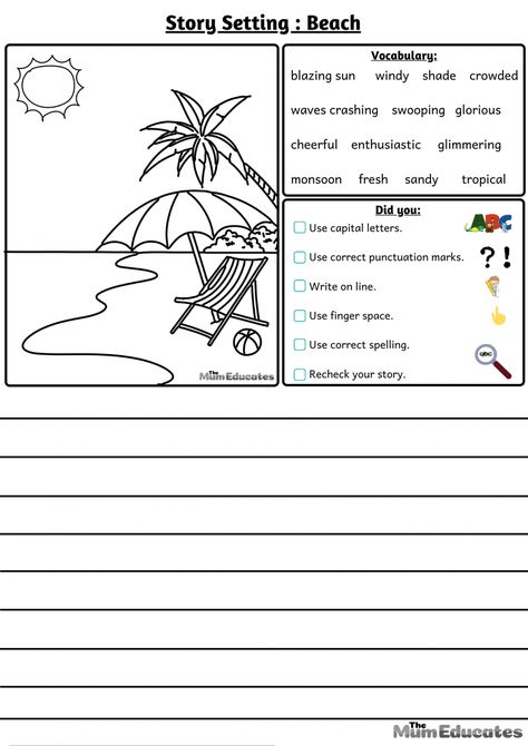 Free 15+ Story Settings Description Writing Frames - The Mum Educates Writing Skills Activities, Creative Writing Pictures, Writing Frame, Picture Story Writing, Description Writing, Creative Writing Worksheets, Story Settings, Writing Forms, Creative Writing Classes