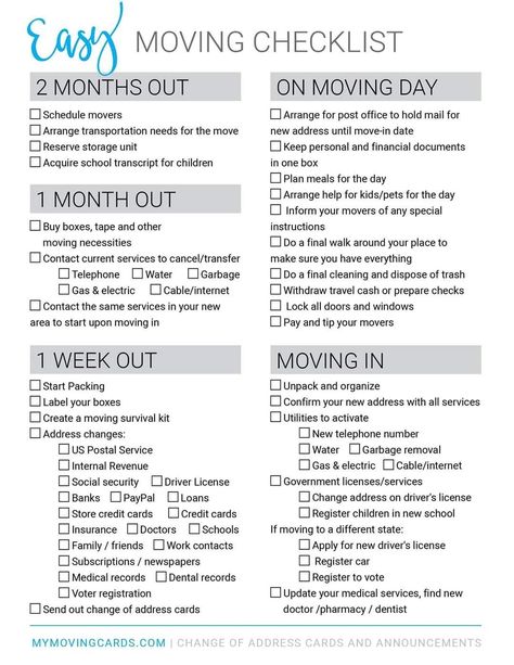 Apartment Moving Timeline, First Apartment List Moving Checklist Free Printable, Office Moving Checklist, Moving To Do List Free Printable, Moving Template, Moving Timeline Checklist, Moving To Do List, Moving Checklist Printable, Moving List