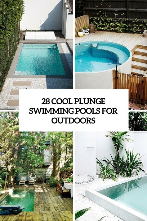 28 cool plunge swimming pools for outdoors cover Endless Swimming Pool, Pools For Small Yards, Small Backyard Design Ideas, Pool House Designs, Plunge Pools, Backyard Design Ideas, Small Swimming Pools, Backyard Designs, Small Pool Design