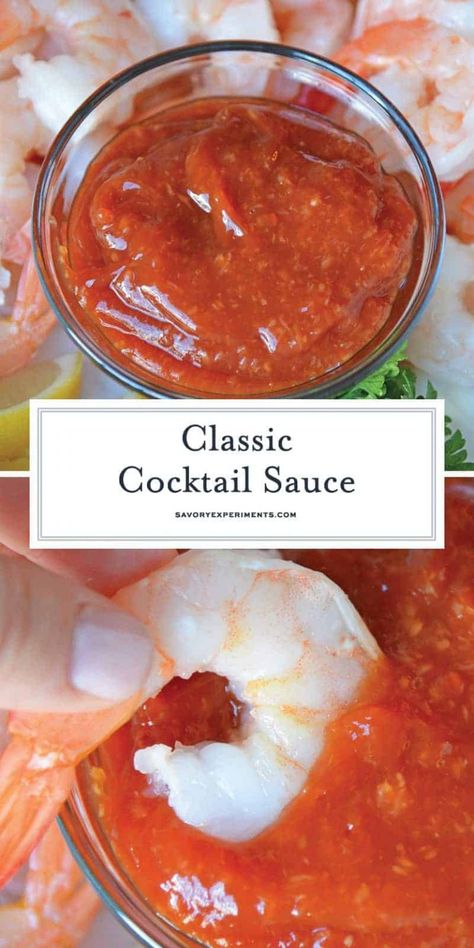 Shrimp Cocktail Sauce, Homemade Cocktail Sauce, Cocktail Sauce Recipe, Sauce Cocktail, Homemade Sauce Recipes, Seafood Sauce, Homemade Condiments, Cocktail Sauce, Classic Cocktail