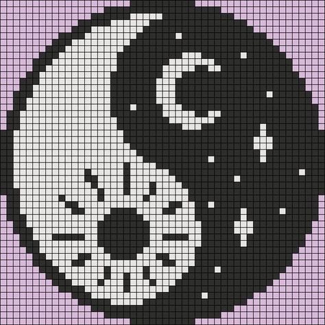 Free Crochet Patterns Tapestry, Alpha Patterns Moon, Pixel Paper Art, Pixel Grid Crochet Aesthetic, Alpha Pattern Aesthetic, Crochet Grid Patterns 20x20, Cross Stitch Bag Pattern, Crochet Pixel Pattern Aesthetic, Grid Crochet Patterns Easy