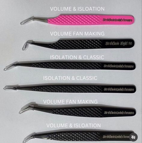 Different Lash Tweezers, Lash Tech Tweezers, Best Lash Tweezers, Tweezers For Eyelash Extensions, Lash Tech Motivation, Travel Lash Tech, Lash Tech Essentials List, Beginner Lash Tech Supplies, Lash Tech Beginner