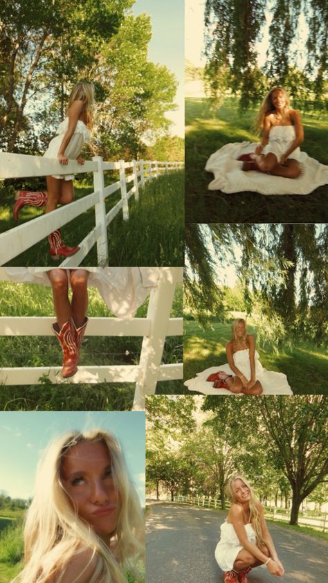 White dress, red boots, field, white fence Boots, Fence, Field Photoshoot, White Fence, Red Boots, Dress Red, White Dress, Red, White