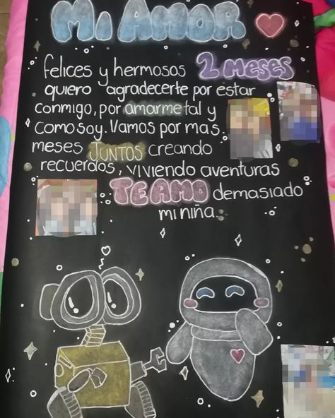 Cartel de amor Wall-e y Eva 💕 Wally Y Eva, Wall E Y Eva, Bd Gift, Walle Y Eva, Walle And Eva, Wall E, Pokemon, Wall, Gifts