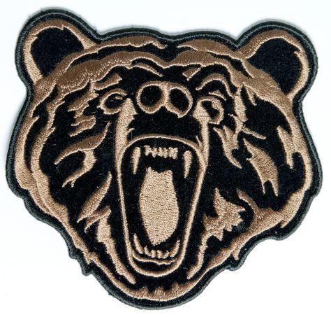 Animal Patches, Embroidery Stickers, Embroidered Bear, Animals Embroidery, Bow Hunter, Funny Motorcycle, Band Patches, Deer Hunters, Biker Patches