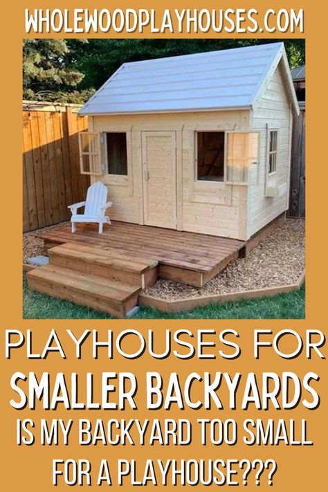 Kids Outdoor Play Area, Diy Outdoor Playhouse, Simple Playhouse, Kids Wooden Playhouse, Wooden Outdoor Playhouse, Boys Playhouse, Outside Playhouse, Backyard Play Spaces, Shed Playhouse