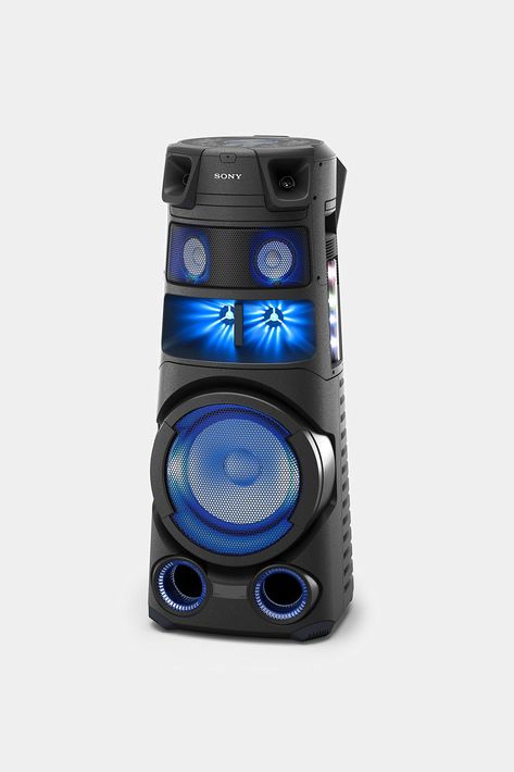 Sony MHC-V83D High Power Bluetooth® Party Speaker with omnidirectional party sound and lights : Amazon.co.uk: Electronics & Photo Sony Speakers, Horn Speakers, Party Speakers, Music Speakers, Sound Stage, Music System, Smart Appliances, Party Apps, Can Lights