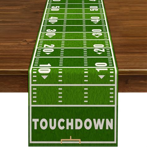 Faster shipping. Better service Wedding Table Overlays, Football Court, Boy Sport, Football Party Decorations, Tafel Decor, Football Birthday Party, Dinner Party Table, Touch Down, Dining Room Table Decor