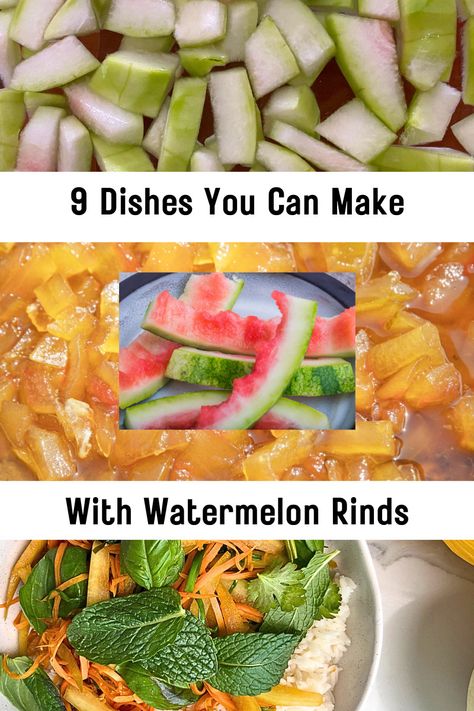 9 Delicious Ways to Eat Watermelon Rinds Watermelon Dinner Recipes, Watermelon Rind Preserves, Watermelon Rind Recipes, Preserved Food, Homemade Cider, Pickled Watermelon Rind, Potato Salads, Grape Jam, Frozen Watermelon