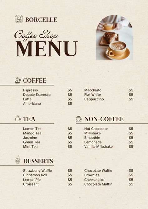 Coffee Shop Door, Cafe Design Inspiration, Coffee Menu Design, Mango Tea, Cafe Menu Design, Coffee Shop Menu, Menue Design, Strawberry Waffles, Shop Door