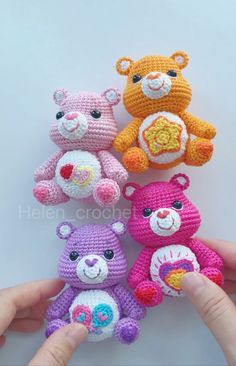 Pattern available on Ravelry Free Crochet Care Bear Patterns, Care Bear Crochet Pattern Free, Care Bears Crochet, Care Bear Crochet, Crochet Care Bear, Bear Crochet Pattern, Bear Crochet, Crochet Keychain, Cricut Projects Vinyl