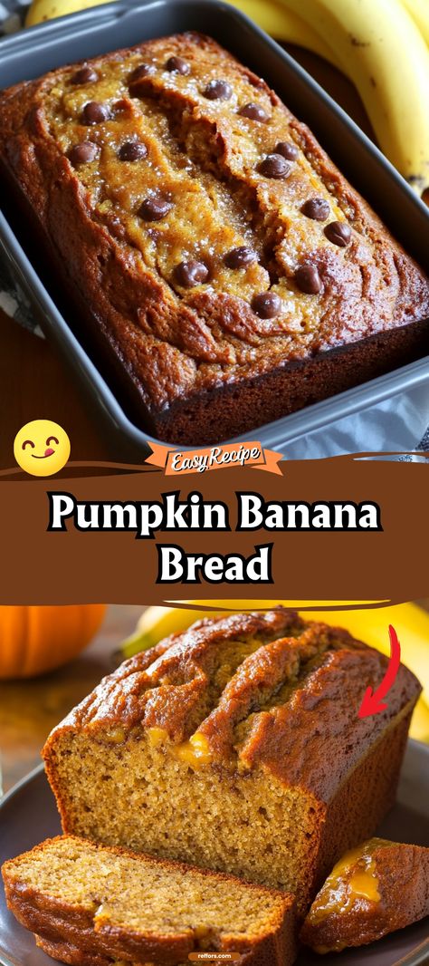 Pumpkin Bread Moist Best, Dairy Free Pumpkin Banana Bread, Pumpkin Banana Bread With Chocolate Chips, Pumpkin Banana Bread Machine, Easy Banana Pumpkin Bread, Pumpkin Bread With Honey, Banana Sweet Potato Bread, Pumpkin And Banana Bread, Pumpkin Butterscotch Bread