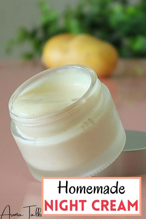 Homemade night cream for all skin types Homemade Night Cream, Skin Care Home Remedies, Night Face Cream, Homemade Face Cream, Diy Cream, Dry Skin Body, Buy Skincare, Winter Skin Care, Dry Skin Care