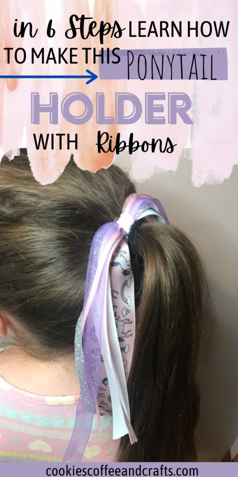 In a few easy steps learn how to make this easy DIY ponytail streamer that your little girl will love. It’s perfect for sports or anytime. My daughter has worn hers everyday since I made, she’s in love with it. ribbon ponytail holders diy | Ribbon ponytail holders | diy ribbon hair ties ponytail holders | diy hair ties with ribbon ponytail holders | diy girls hair accessories | diy girls hair accessories how to make | diy hair accessories for girls how to make | diy ponytail streamers Hair Tie Streamers, Gymnastics Hair Ties Diy, Diy Soccer Hair Ties, How To Make Ribbon Ponytail Holders, Diy Ribbon Ponytail Holders, Hair Streamers Ponytail Holders, Team Ribbon Hair Ties, How To Make Volleyball Hair Ribbons, Ponytail Ribbons Diy