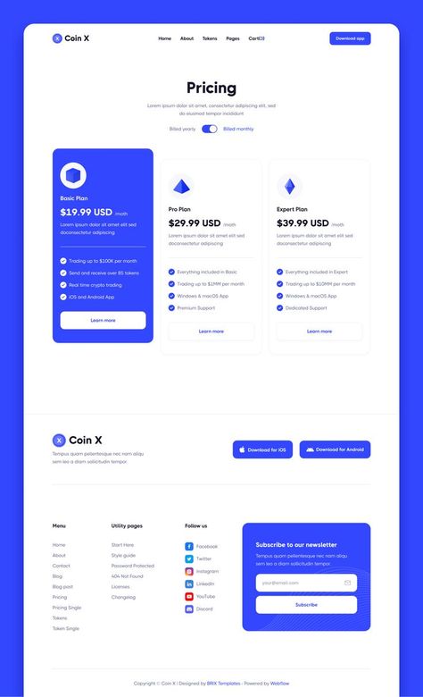 Crypto HTML CSS Website Theme Fintech Website Design, Crypto Website Design, Crypto Design, Price Board, Webflow Website, Ux Design Principles, Crypto Investment, Ui Website, Smart Contract