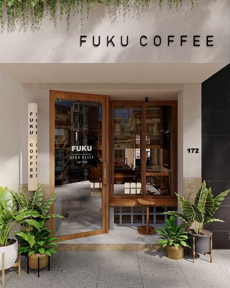 Korean Coffee Shop, Japanese Coffee Shop, Cafe Design Inspiration, Coffee House Design, Cafe Exterior, Bakery Design Interior, Small Coffee Shop, Small Cafe Design, Storefront Design