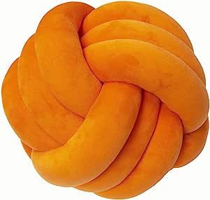 Comes in 3 sizes Fill Material Polypropylene Pillow Type Furniture Cushion Color Orange Size 11inch Brand Petrella Aesthetic Throw Pillows, Knot Pillows, Knot Ball, Round Throw Pillow, Orange Throw Pillows, Knot Pillow, Round Throw Pillows, Round Cushion, Style Japonais