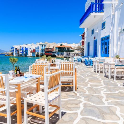 Mykonos Island Greece, Capri Italia, Seaside Restaurant, Places In Greece, Visit Venice, Karpathos, Mykonos Town, Mykonos Island, George Town