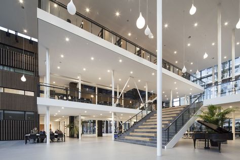 iPabo University of Applied Sciences / Mecanoo | ArchDaily Office Interior Design, School Architecture, Atrium Stairs, Amsterdam City Guide, School Building Design, School Interior, School Building, Applied Science, Cultural Center