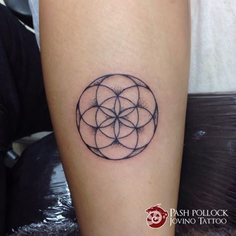 Life Flower Tattoo, Seed Of Life Tattoo, Scared Geometry, Flower Of Life Symbol, Life Flower, Small Hand Tattoos, Seed Of Life, Matching Tattoo, Life Symbol