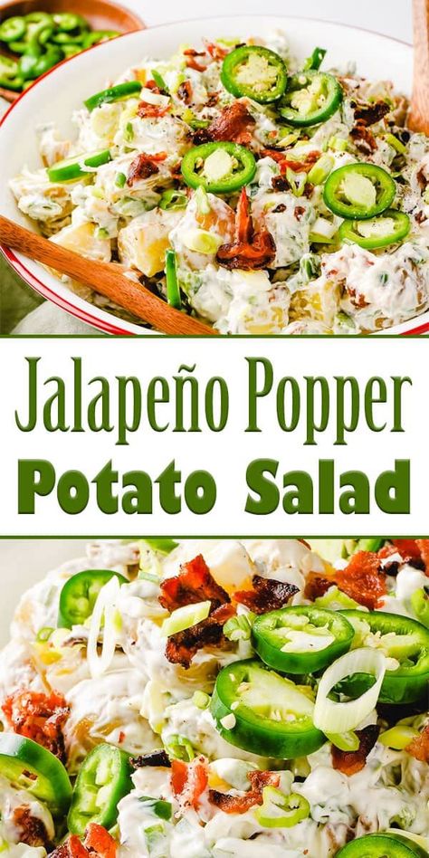 Jalapeño Popper Potato Salad ! Zucchini Pasta Salad, Jalapeno Popper Recipes, Jalapeño Poppers, Jalapeno Recipes, Potato Rice, Cooking Bacon, Zucchini Pasta, Favorite Appetizers, Jalapeno Poppers